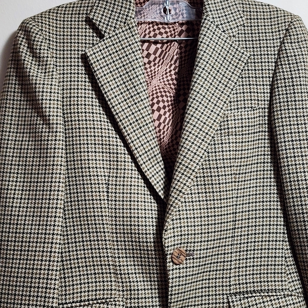 Vintage Drapeshire Houndstooth Blazer size   small made in Canada - Picture 3 of 6